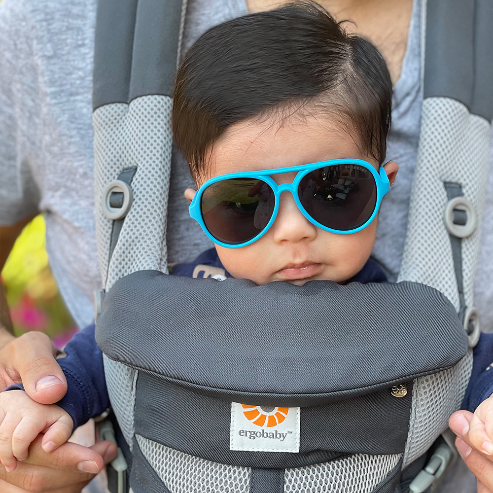 GlamBaby Dillon - Blue - Aviator Style Infant Sunglasses 100% UV